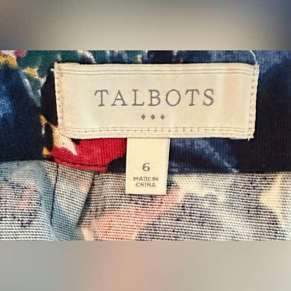 Talbots Cotton Blend Floral Pencil Skirt. - Picture 5 of 5